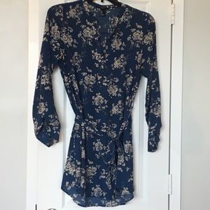 Blue Spring Floral Dress